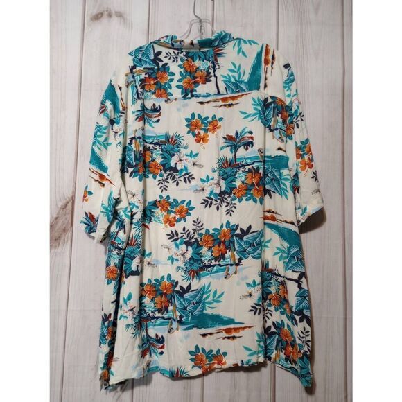 George Shirt Men's 3xl Hawaiian Button Front Parrot Tropical‎ - Picture 2 of 6